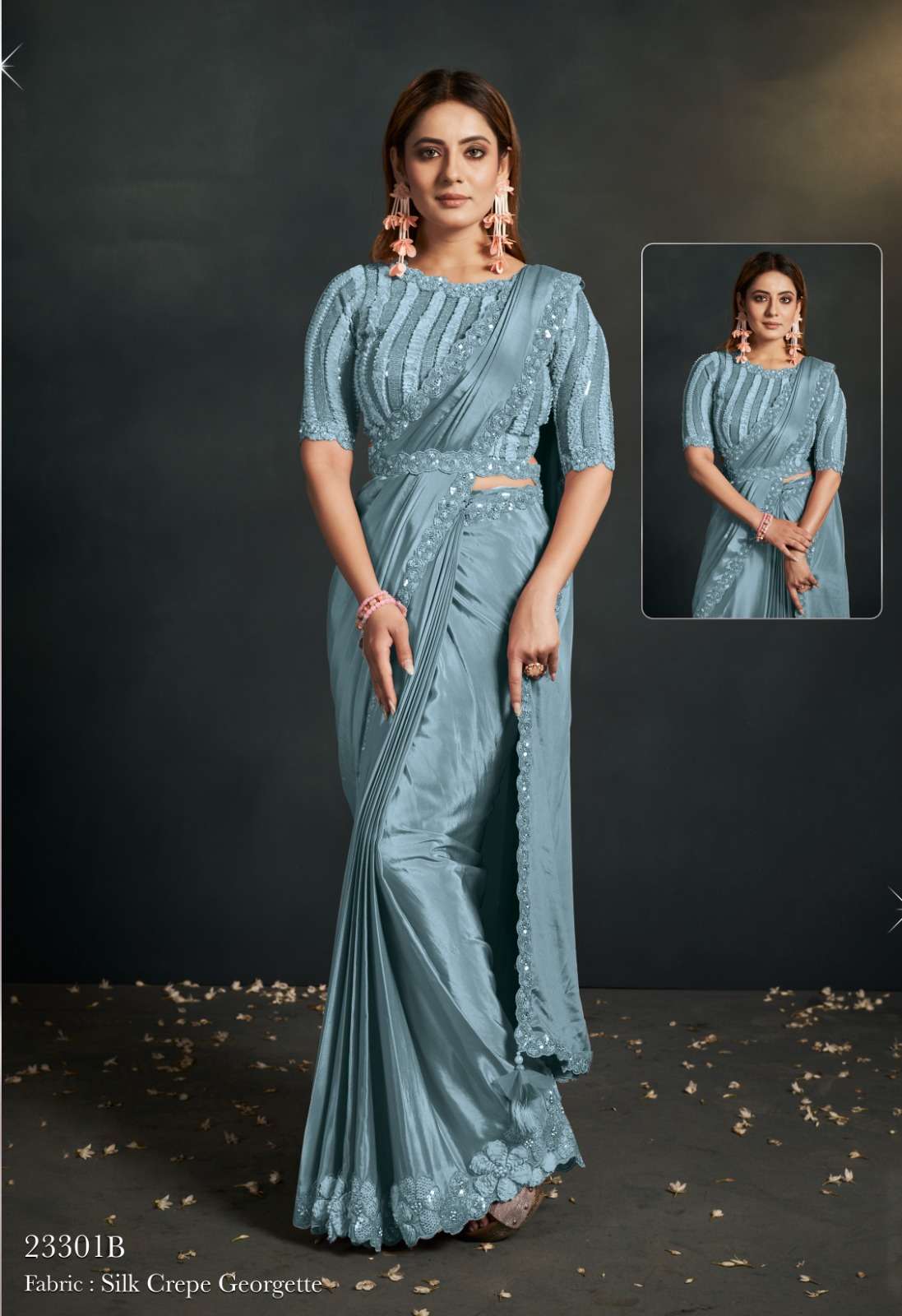MAHOTSAV MANTHAN-23300 SERIES-NEW ADDITION COLOR  DESIGNER WEDDING SPECIAL READYMADE SAREE COLLECTION AT BEST RATE